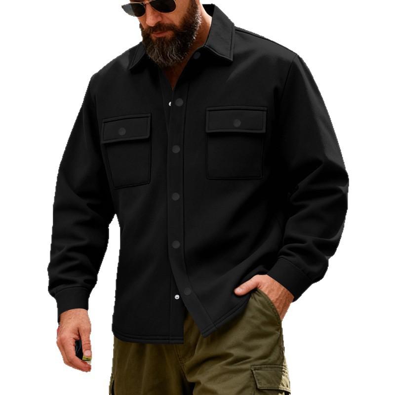 2025 Autumn and Winter New Style Simple Solid Color Fashion Versatile Casual Loose Jacket Shirt