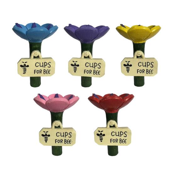 Insekten-Wassernapf Blumenförmige Bienen-Trinkstation Bestäuber-Hydrationsbecher für Bienen Schmetterlinge Outdoor-Garten-Hof-Dekoration