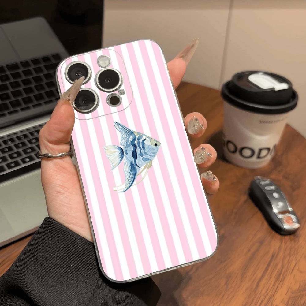 Niedliches Meeresleben, Krabben, Hummer Für IPhone 17 16 15 14 13 12 11 Pro Max Plus Transparente Weiche TPU Handyhülle