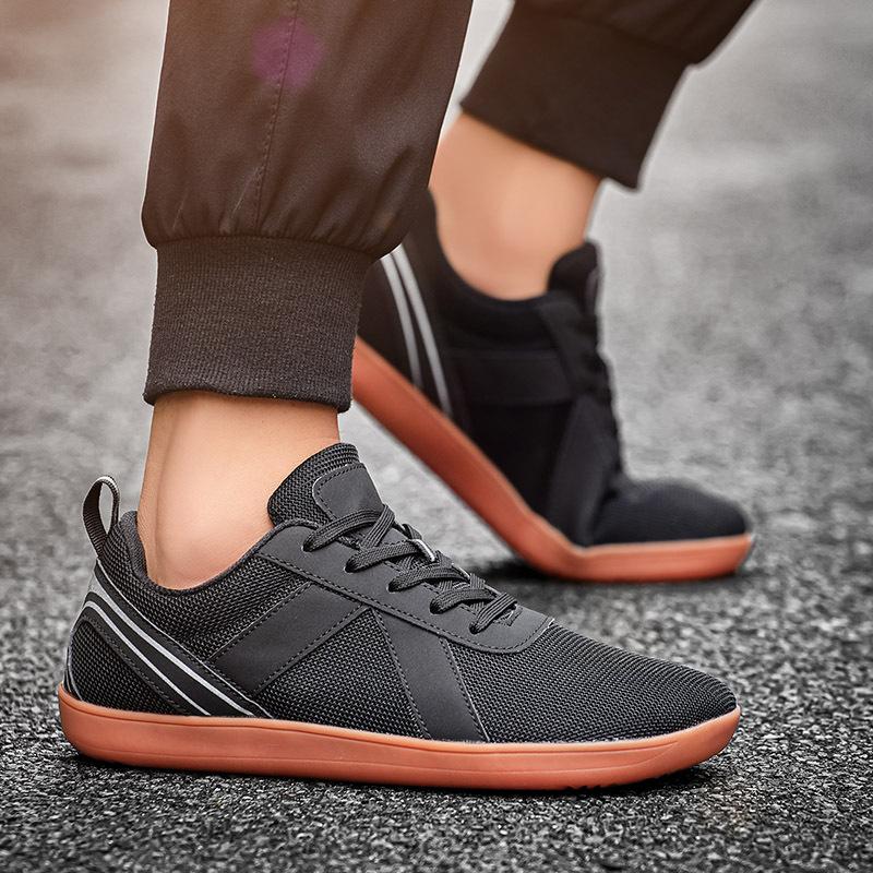 Light Luxury Couple Shoes Autumn New Wide Last Wide Palm Sports Shoes Casual Breathable Mesh Running Shoes