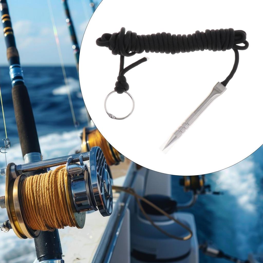 Fishing Stringer with Paracord And Metal Threading Pin for Outdoor Activities