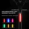 Luz Traseira de Bicicleta Recarregável por USB 4 Modos à Prova d'Água LED Luz de Ciclismo para Bicicletas de Estrada de Montanha