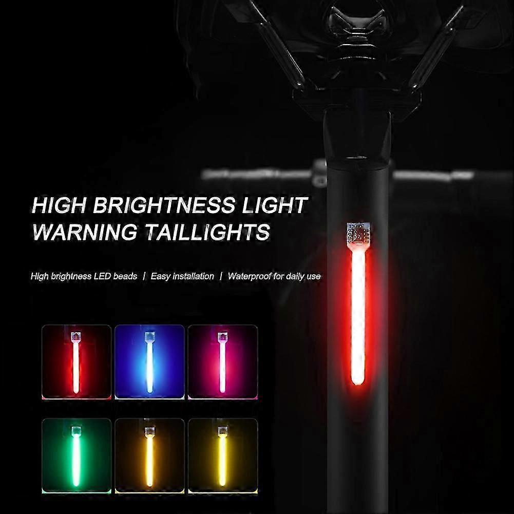 USB Rechargeable Bike Tail Light 4 Modes Waterproof LED Cycling Light for Mountain Road Bikes