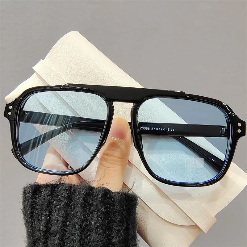 Popular Pilot Designer Trends Shades Oversize Decoration Gradient Women's Sunglasses Outdoor Brand Men's Sun Glasses