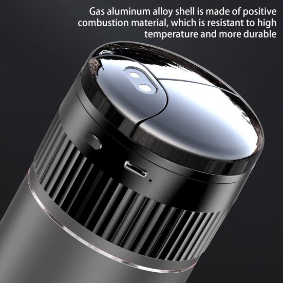 Ashtray Automatic Opening Closing Infrared Sensor USB Rechargeable Smokeless Light-Sensitive Mirror Ashtray Interior Accessory