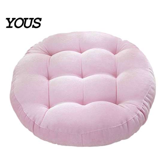 High Elasticity Chair Cushion Round Corduroy Cushion, 16.5 Inch Ultra Soft Seat Pad, Portable Support for Travel Washable Floor Reading Nook