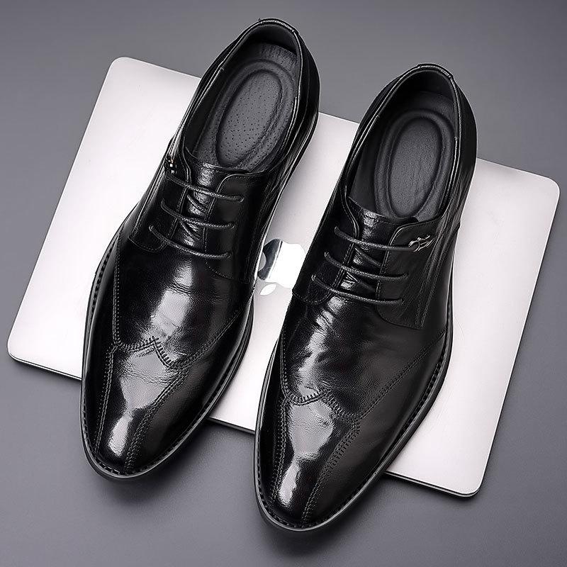 New Handmade Leather Shoes Men's Business Dress Genuine Leather British Casual Men's Leather Shoes High-end One-pedal Sheepskin Men's Shoes