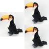 Realistic Plush Toucan Stuffed Animal Bird Toy 30cm Black Children's Doll Decoration