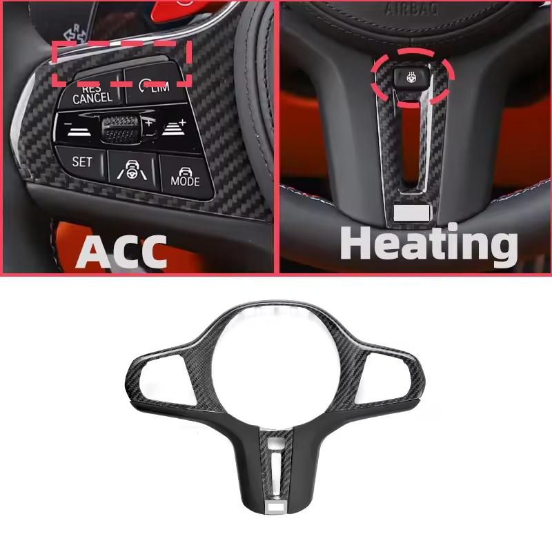 mkacg4 For BMW G20 G21 G22 G26 G30 G32 G42 F44 Real Carbon Fiber Car Steering Wheel Frame Cover M Performance Interior Replacment Kit