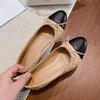 Lambskin Edition 2026 Women's Bow Ballet Mary Jane Shoes - Color Block, Diamond Pattern, Low-Cut Chunky Heels