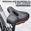 Big Wide Ventilated PU Road Bicycle Seat Carbon Shell Shock Absorption for Men-Simple Design Universal Bikes Soft Cycling