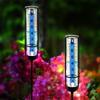 Rain Measure Gauge with Stake Adjustable Height Accurate Rain Gauge Freeze Proof Transparent Rain Measure Gauge for Outdoor Yard