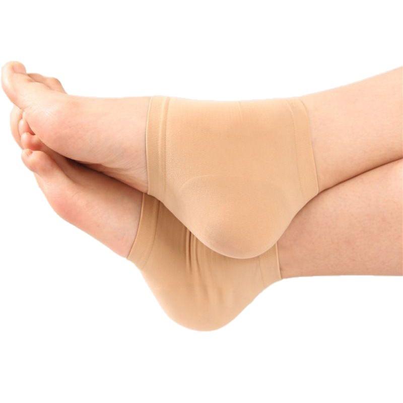 Heel Protector Sleeve for Foot Care Soft Breathable Elastic Heel Cushion Sleeve for Dry Cracked Skin Relief and Pressure Protection