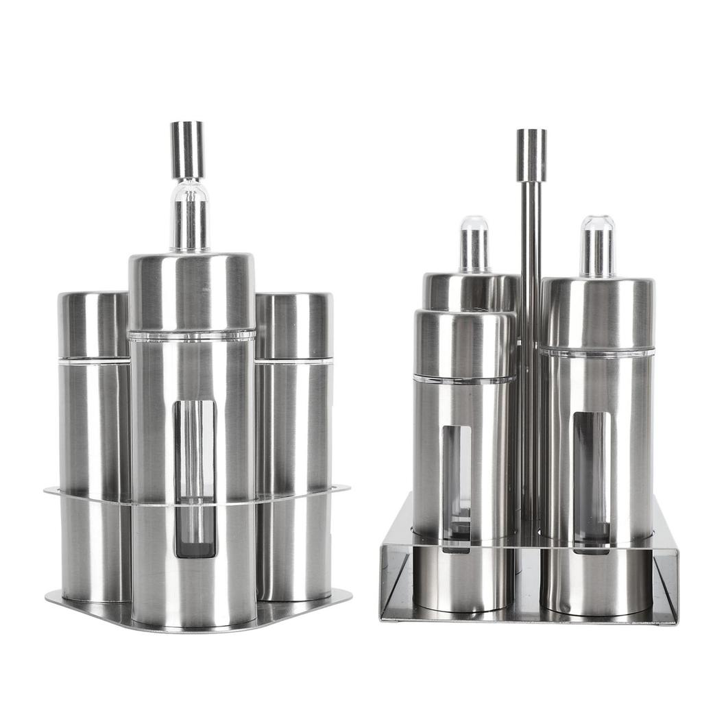 Stainless Steel Spice Shaker with Viewing Window Pepper Salt Shaker Container for Home Restaurant BBQ Seasoning Storage Use