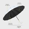 MAYDU 16-Rib Gradient Windproof Sun Rain Umbrella M1612