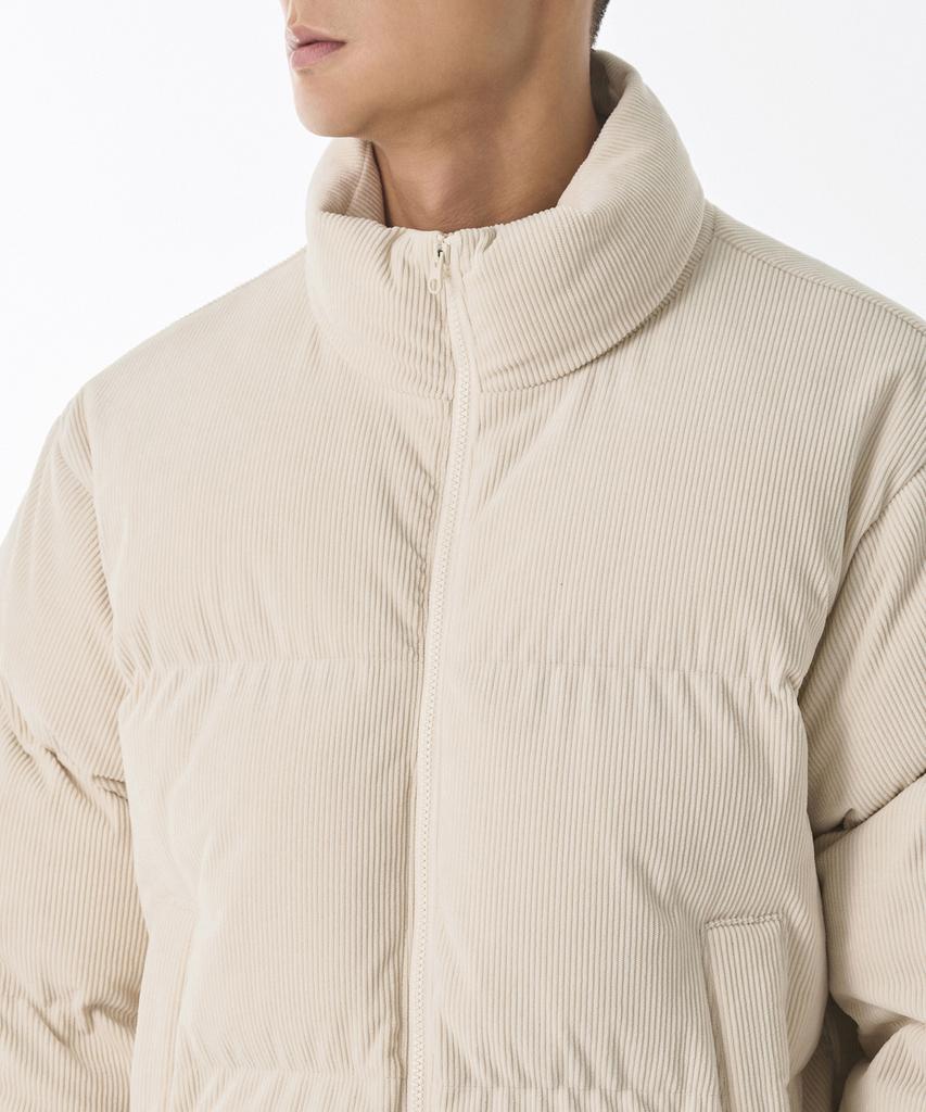 Musinsa Standard Daily Puffer Corduroy Short Padded Jacket [Cream]