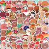 Korean Cute Diary Stickers: Little Bear & Rabbit Cartoon, Waterproof & Removable for Phone Cases, Water Bottles, DIY Decor.