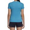 Adidas T Shirts Women's Blue Crew Neck Moderate Straight Fit DU0630