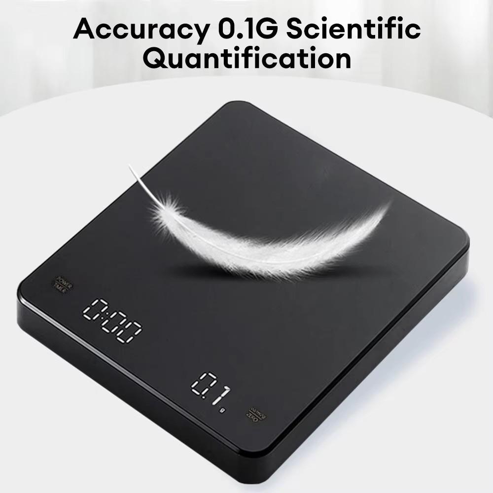 LED Screen Pour Over Drip Scale Auto Power Off Kitchen Scale High Precision Scale  Espresso Making