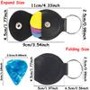 Guitar Accessories Set: 10Pcs 0.5mm Smooth Guitar Picks, 1Pc Portable PU Storage Bag & 1Pc Guitar Neck Strap for Guitar & Bass
