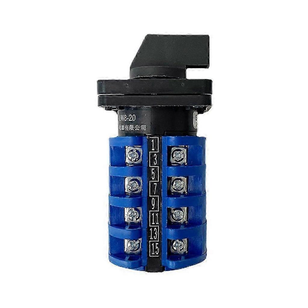 Double Speed Motor Switch, 3 Position 4 Phases 20A 500V On-Off-On Small Plate Changeover Cam Switch