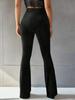 2024 Autumn/Winter Women's High-Waisted Corduroy Flare Pants - Solid Color, Wide-Leg Casual Sweatpants.