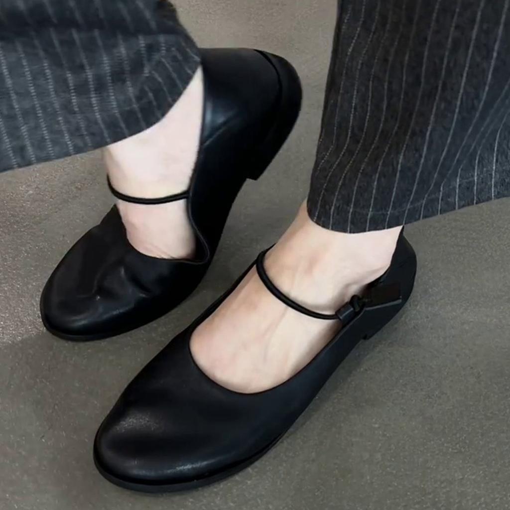 Úzká elastická páska baletní boty měkká podrážka pohodlné Mary Jane plochý spodek mělký nárt malé jednoduché boty