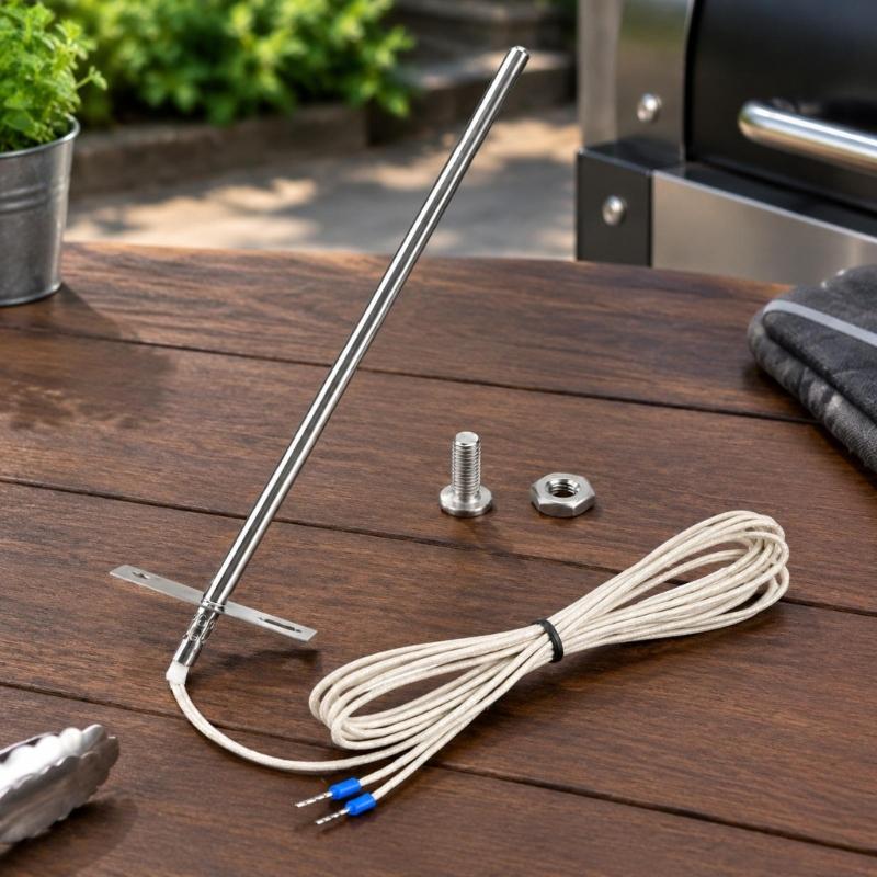 ZGRTD1 Temperature Sensors Probe for Compatible Z-Grill Pellet Grills, Wire Replacement with Two Individual Pin Terminals for Controller Signal