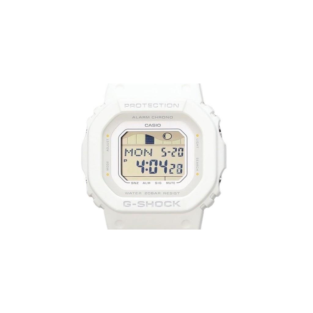 Casio Montre femme G-Shock G-Lide Digital, bracelet en résine biosourcée blanche, quartz, GLX-S5600-7B, 200 m