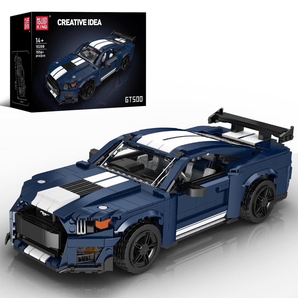 Mould King 10208 Tech Sports Car Building Block Kit, 1556 Parts Clamp Blocks Classic Muscle Car Model, Adults and Teens 14+, Gift Idea Collector's Kit