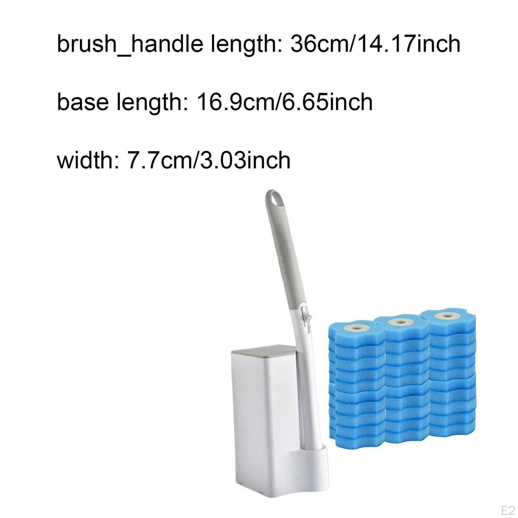 Disposables Toilet Brush and Holder Set Cleaning Durability Easy To Use, Household, Efficient