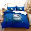 Set copripiumino squalo 3D squalo che salta dall'oceano grande bocca aperta stampa set biancheria da letto matrimoniale matrimoniale queen king copripiumino in poliestere