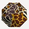 1pc Leopard print Automatic Opening/Closing Folding Umbrella with 8 Ribs,Portable Sunshade Umbrella Birthday and Holiday gifts yy251231084