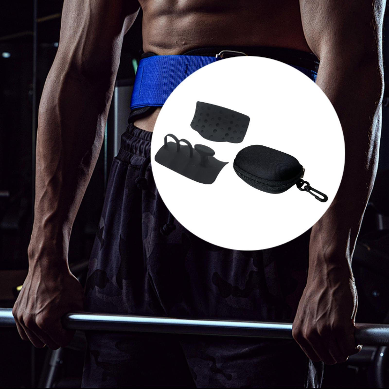 1 пара захватов для поднятия тяжестей, нескользящие силиконовые накладки на ручки для бодибилдинга чёрный