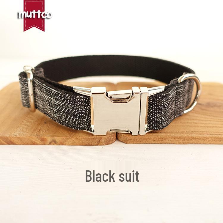 MUTTCO Self-Designed Metal Buckle Dog Collar for Medium to Large Dogs UDC-007 Medium