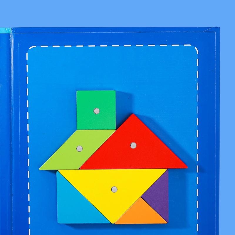 Portable Magnetic Tangram Puzzle Set for Kids - Educational Building Blocks for Early Learning