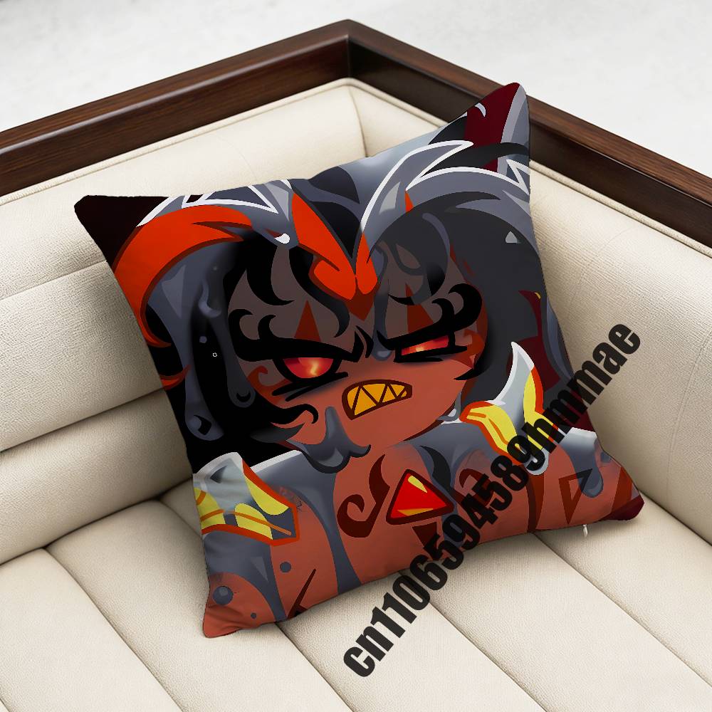 For Burning Spice CCookie Run Throw Pillow Case Sham xcm xcm Square Car Pillowcase Pad Cushion Cover