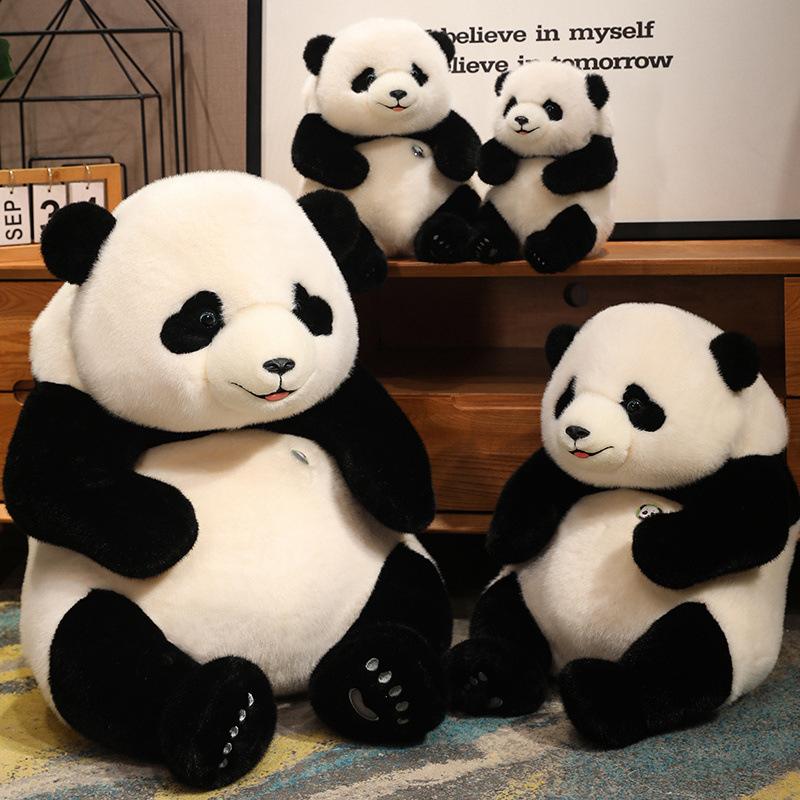 New Simulated Giant Panda Cute Doll Children's Birthday Gift Zoo Panda Doll Plush Toy