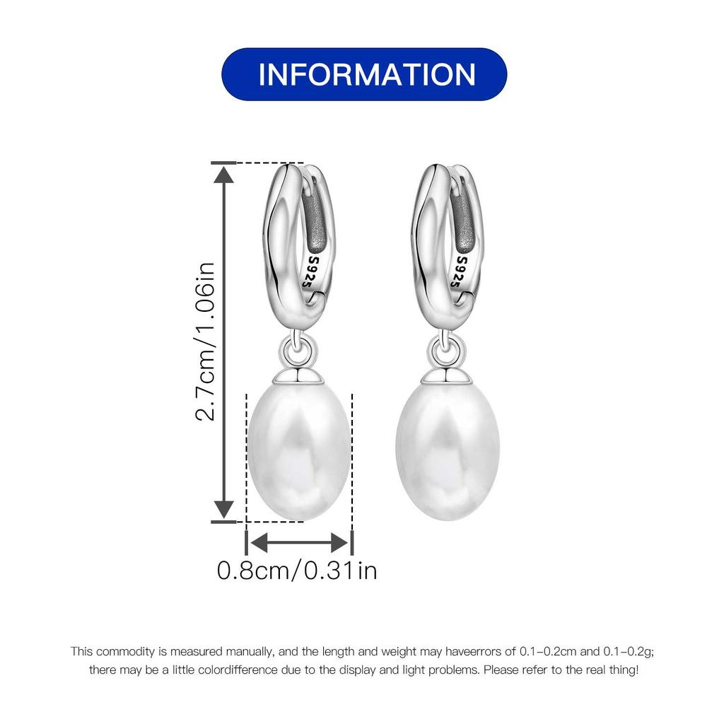 Orstarry S925 Silver Earrings Pearl Bead Earrings For Women Birthday Gift Fashion Trend Silver Jewelry Gift Earrings
