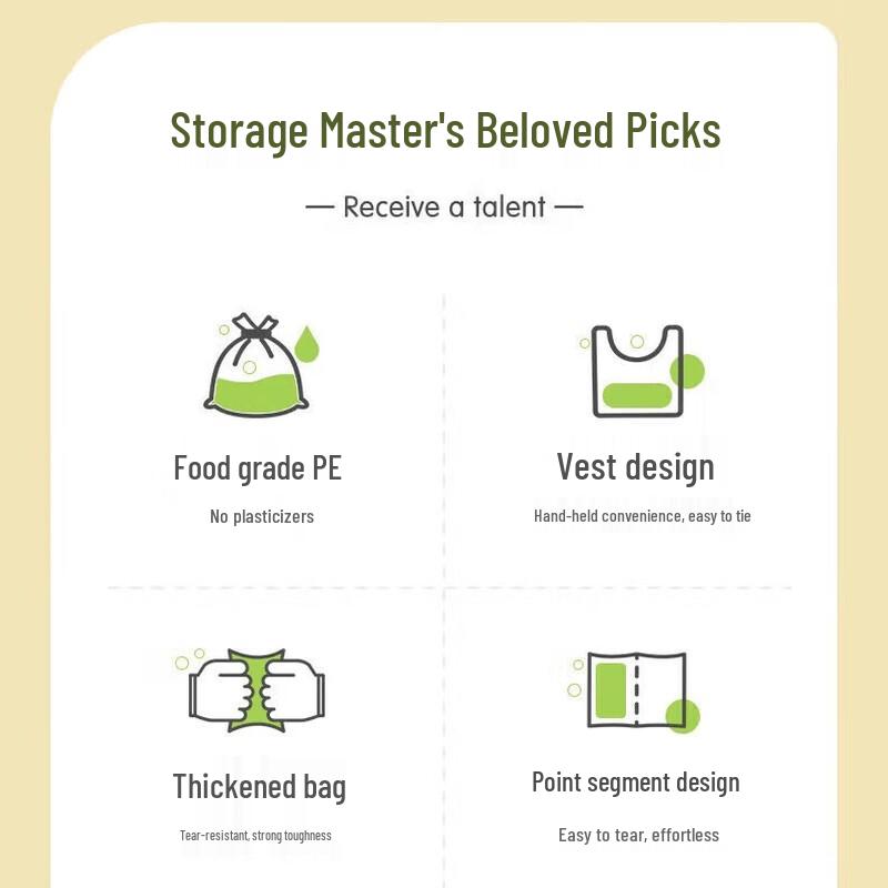 Yueshi Vest-Style Food Storage Bags