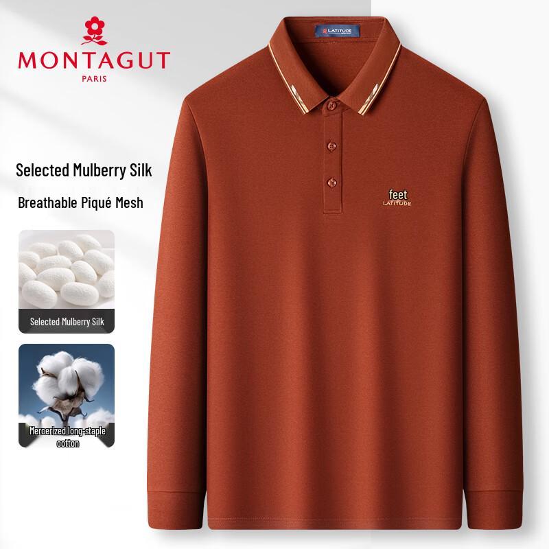 MONTAGUT Men s Silk Blend Polo Shirt 56