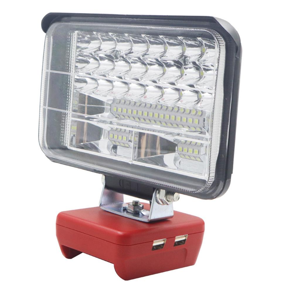 Wireless LED Work Light 5inch  48LED 7200LM Dual USB Port for Milwaukee Cordless M18 18V Battery