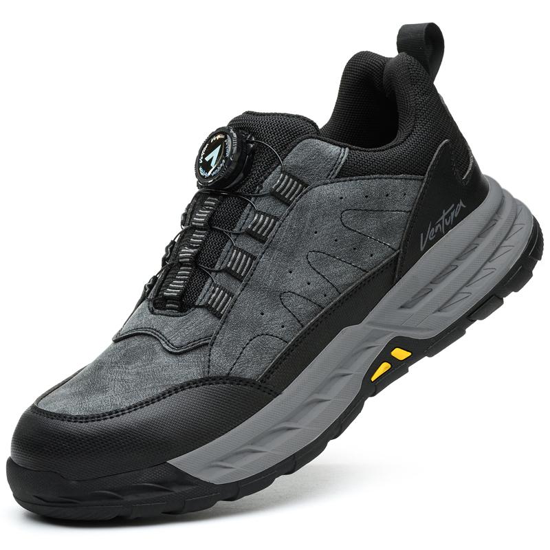 

Rotating button New Safety Shoes Men Anti-smash Anti puncture Work Boots Steel toe shoes Security Sneakers Indestructible shoes 40