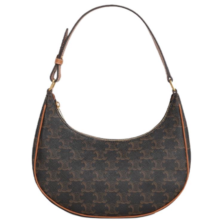 

Celine Ava Classic Monogram Canvas Adjustable Shoulder Strap Leather Tote Bag Small Women Handbags Brown 193952BZJ-04LU Basic Set (Bag+Dust Bag)