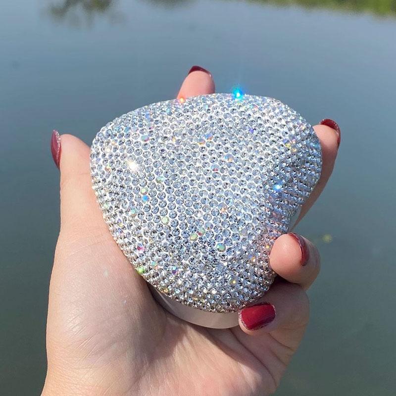 Luxury Proposal Ring Box Diamond Studded LED Ring Boxes Wedding Rings Packaging Box Women's Jewelry Storage Display Boxes