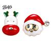 Holiday Party Accessories 1 Pair Christmas Stud Earrings for Women, Cute Enamel Santa Decorative Claus And Reindeer Earrings, Jewelry Gifts