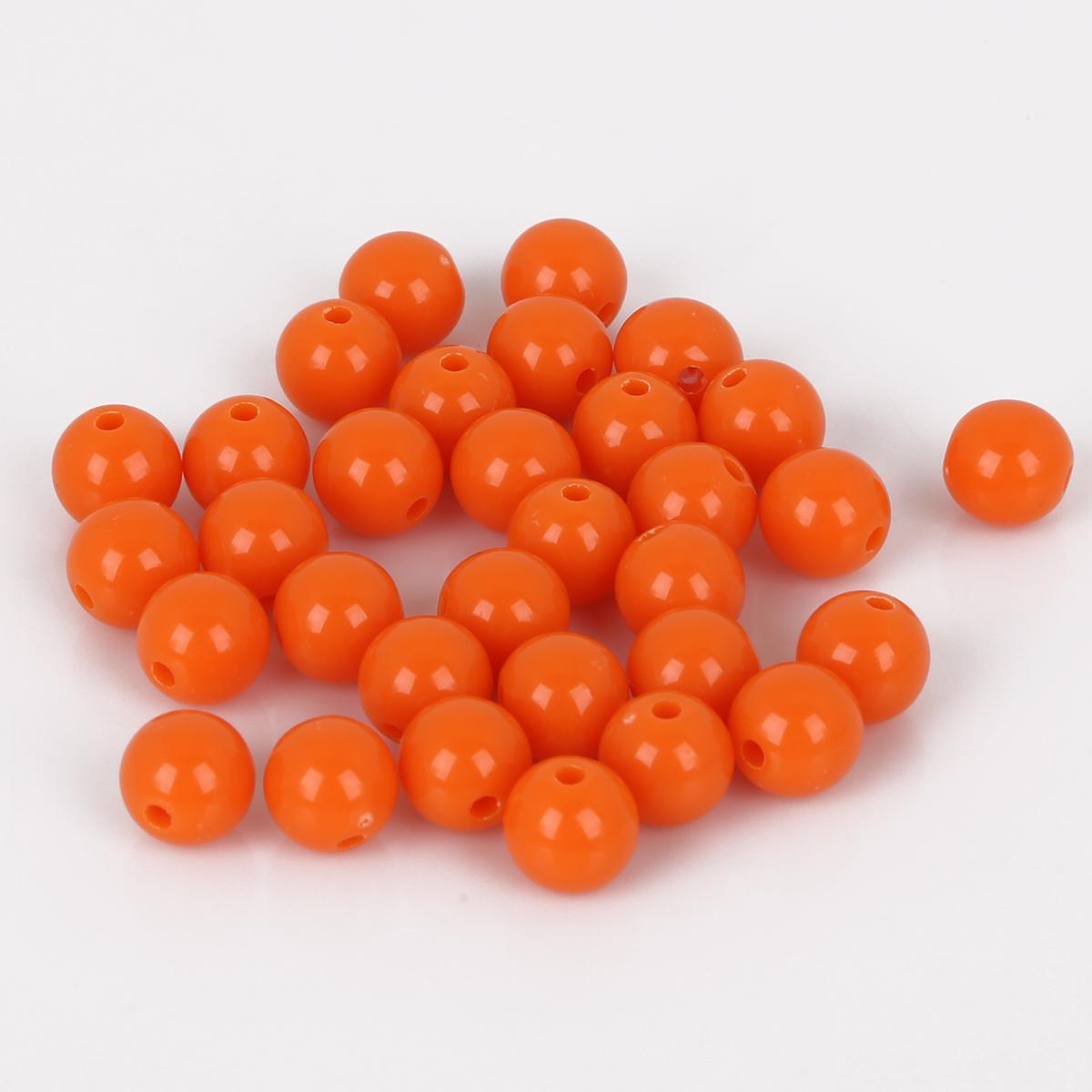 

20-200 шт. акриловые круглые бусины для изготовления ювелирных изделий, аксессуаров для рукоделия 6mm 200pcs оранжевый