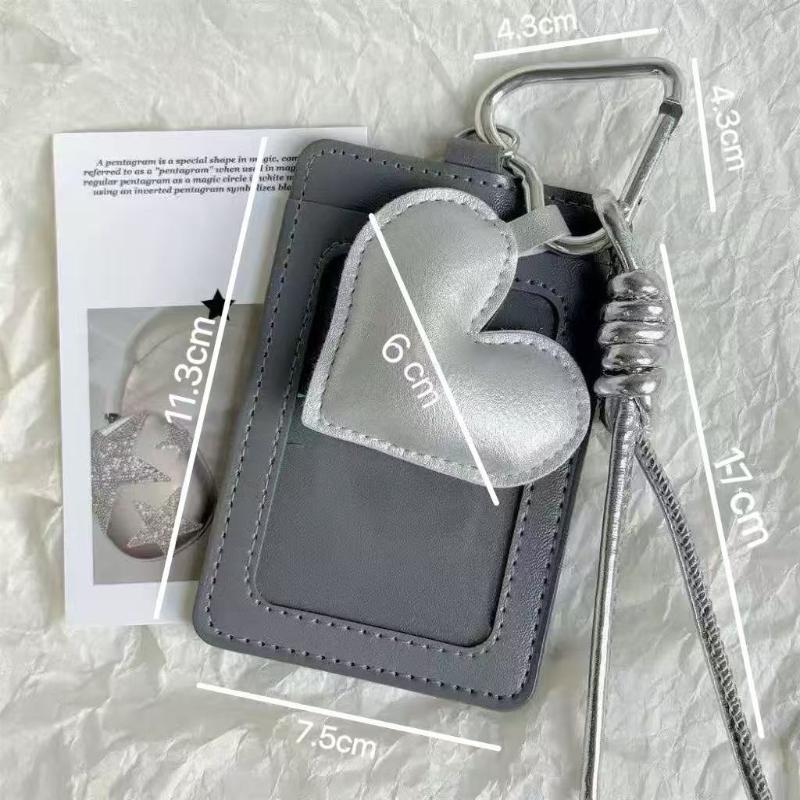 Pu Leather Card Holder Kpop Idol Photocard Holder Keychain Idol Photo Cards Sleeve Photo Display Pendant Cards Cover