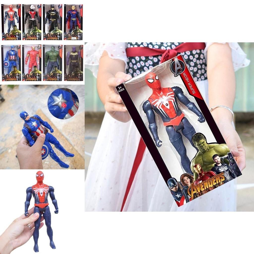 Figure d'Azione Colorate di Supereroi con Spiderman Hulk Iron Man Captain America Perfette Come Regalo per Bambini e Collezionabili