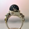 Yousheng Fascia da Dito Stile Occidentale Personalità Geometrica Galvanica Gemme Artificiali Intarsiate Decorare Accessorio Anello Portafortuna da Tenere in Mano Vintage